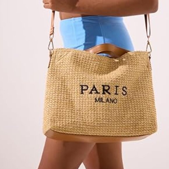 Neiman Marcus Paris Milano Quilted Tote Bag - Picture 1 of 6